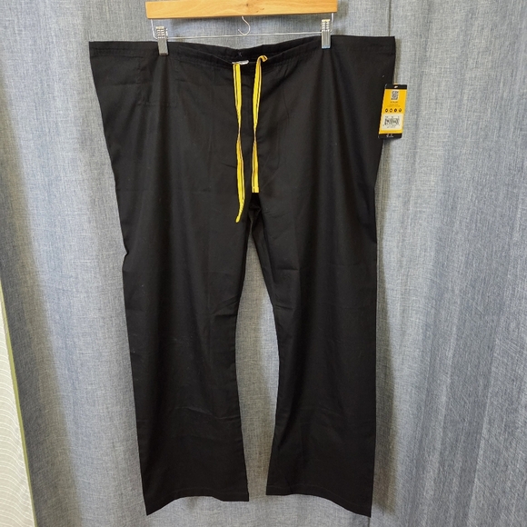NWT WonderWink Scrub Pants Unisex XL Drawstring 5006 Black Uncinched Size 48X31 - Picture 2 of 8